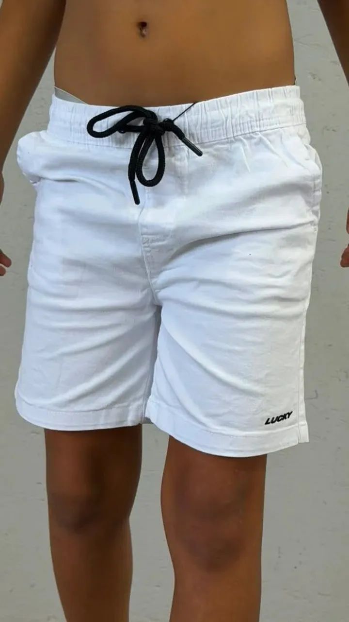 Short infantil - Brim Com Elastano - Lucky Company  - Foto 4