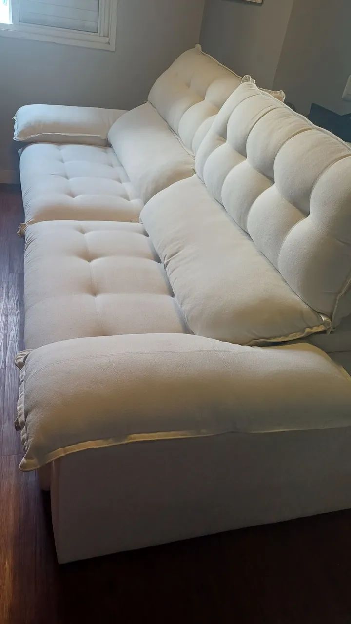 Sofá Retrátil 2,70x1,80 - Lindo Apenas 2 anos e em Ótimo estado - Foto 2