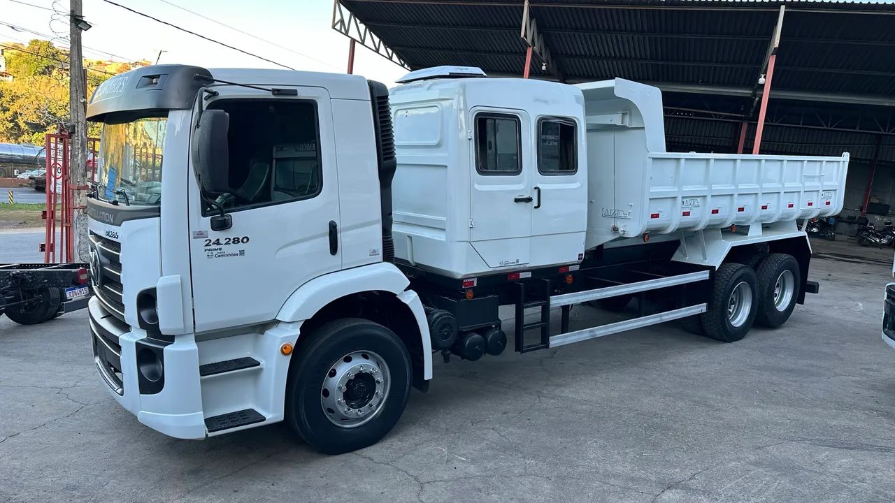 Caminhao 24-280 basculante com modulo passageiros - Foto 3