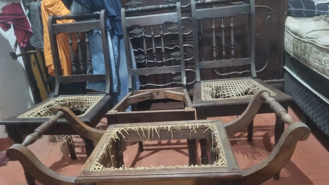 Cadeira e mesa de palha - Foto 2