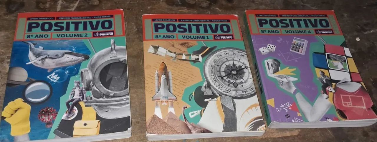 Livros Positivo 5° , 6°, 7° ,8°,9° e ensino médio. (Novos