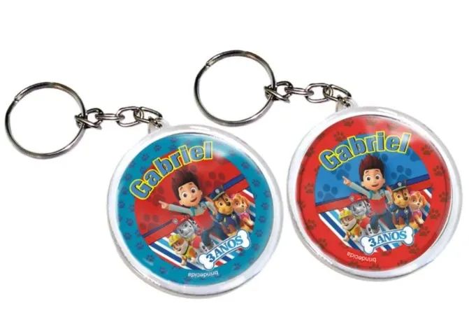 Chaveiro Personalizado Redondo em Acrílico Cristal - 5x5cm - Foto 2