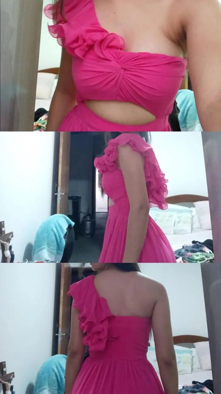 Vestido longo, festa cor rosa - Foto 2