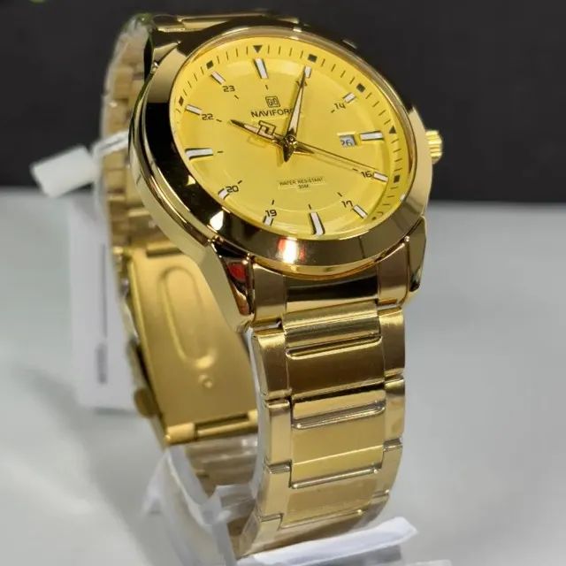Relógio de Pulso Dourado Naviforce-NF8029 - Foto 3