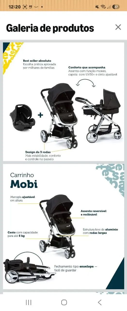 Carrinho de bebê  - Foto 2