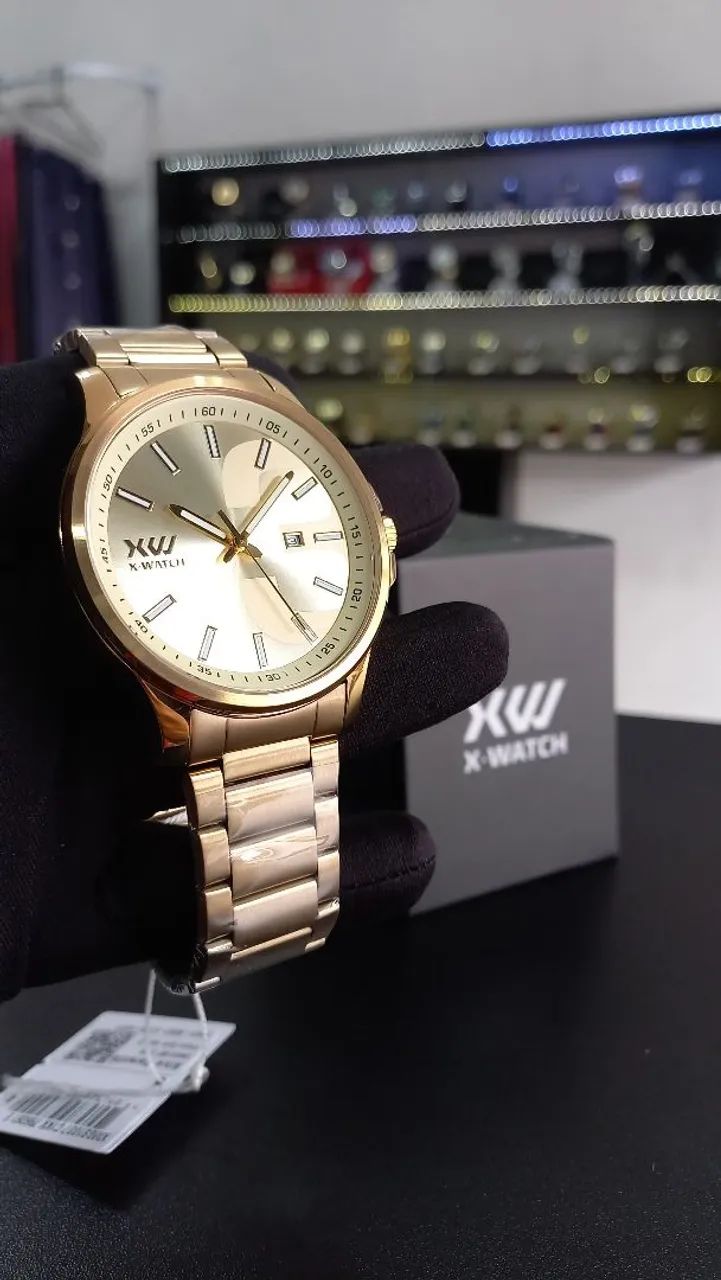 Relógio x-watch dourado original  - Foto 3