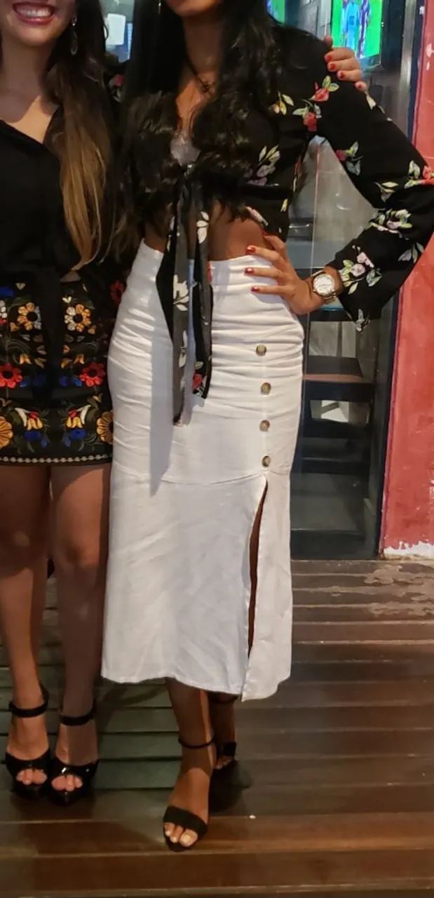 Saia linho tam P