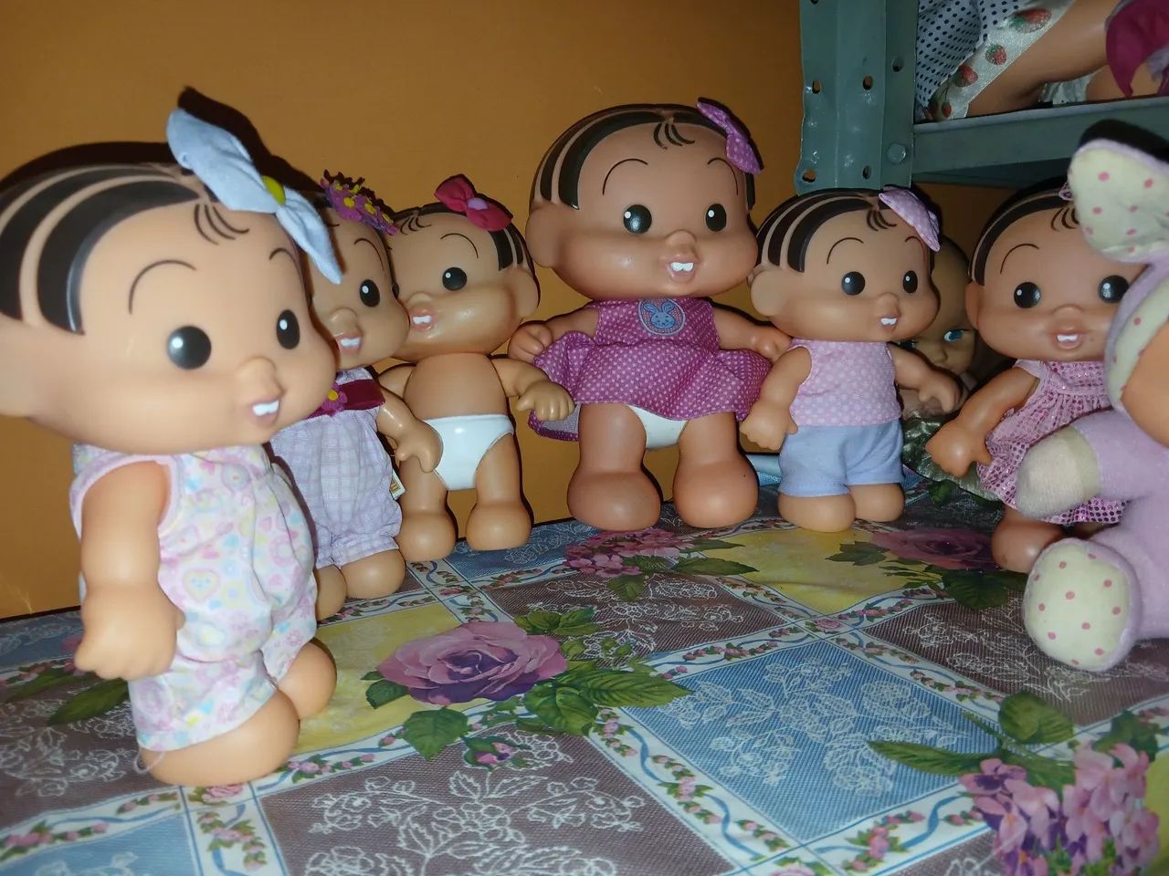 Lote  com 7 bonequinhas Mônica 