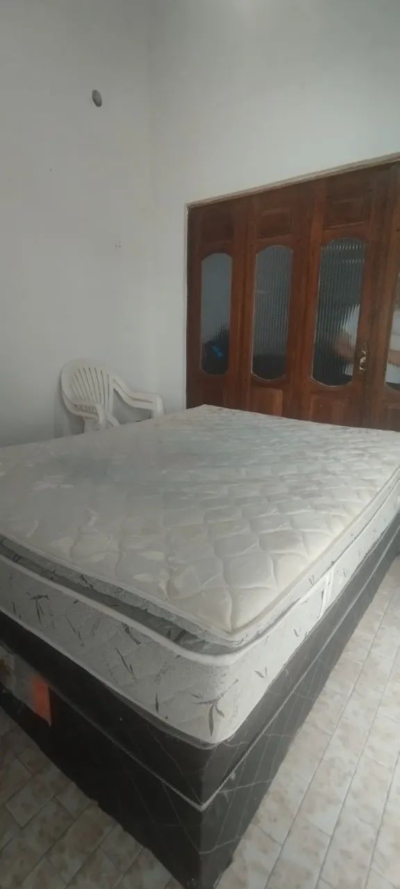 Cama Box Casal com Colchão 