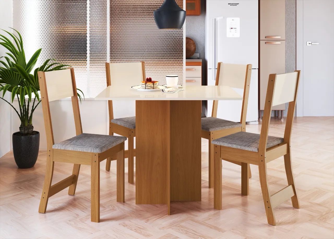Conjunto de Mesa com 4 Cadeiras 