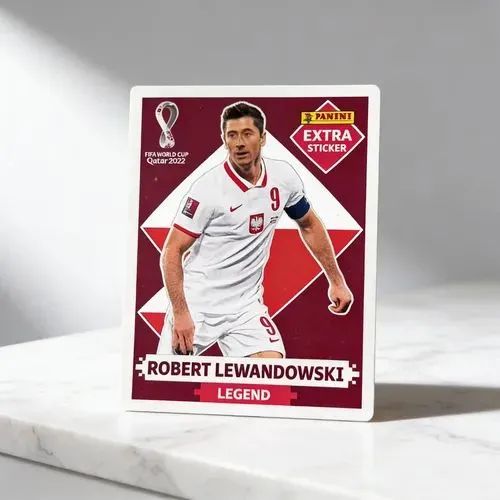 Robert Lewandowski Legend Bordô - Qatar 2022 Panini - Foto 2