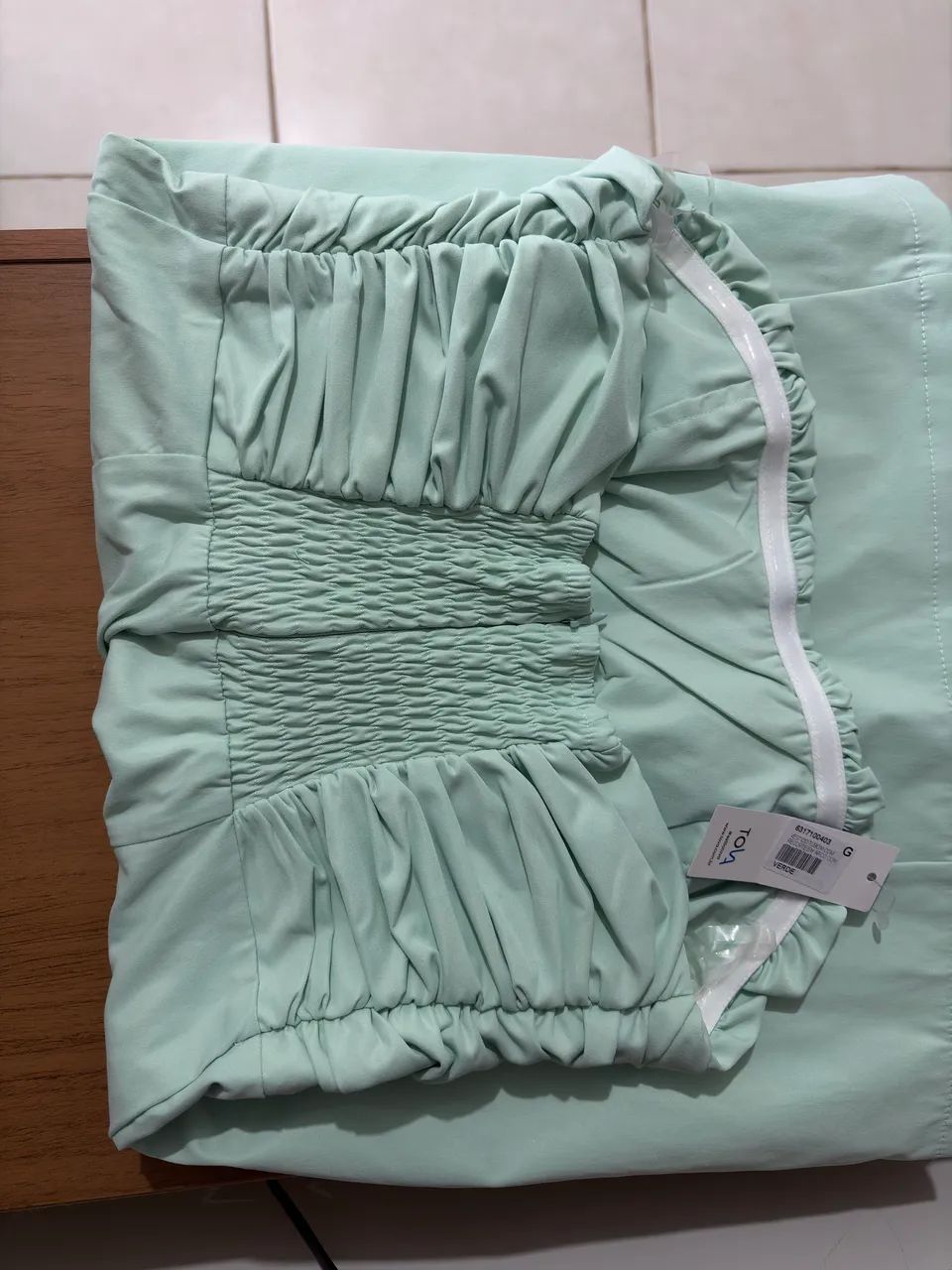 Vestido verde água P - Foto 5