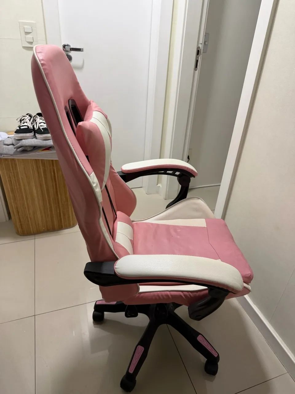 Cadeira gamer rosa - Foto 3