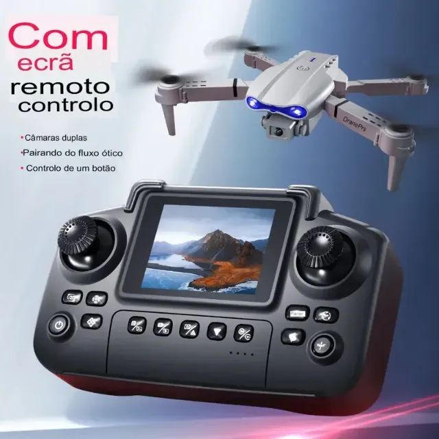 Drone E99 Pro Screen  8K  com Tela no Radio Controle - Foto 2