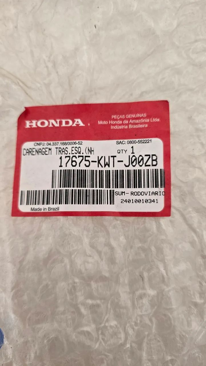 Carenagem interna esquerda ORIGINAL XRE 300 2019 - Foto 4