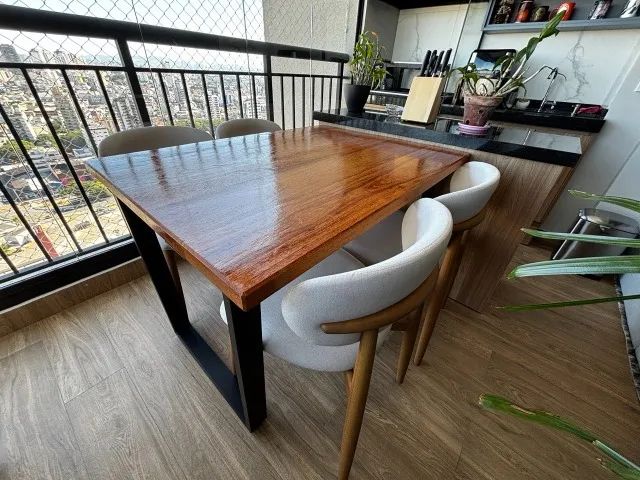 Mesa madeira maciça 120x88.5cm - Foto 2