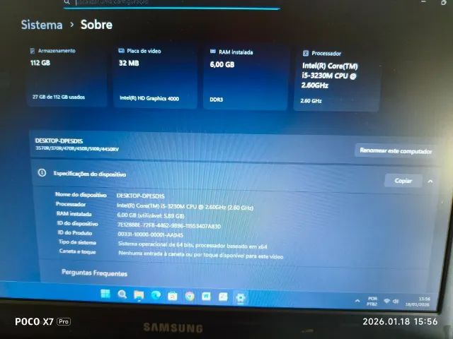 Notebook Samsung ATIV NP470R4E Core i5-3230M - 6GB RAM - SSD 256gb - Foto 4