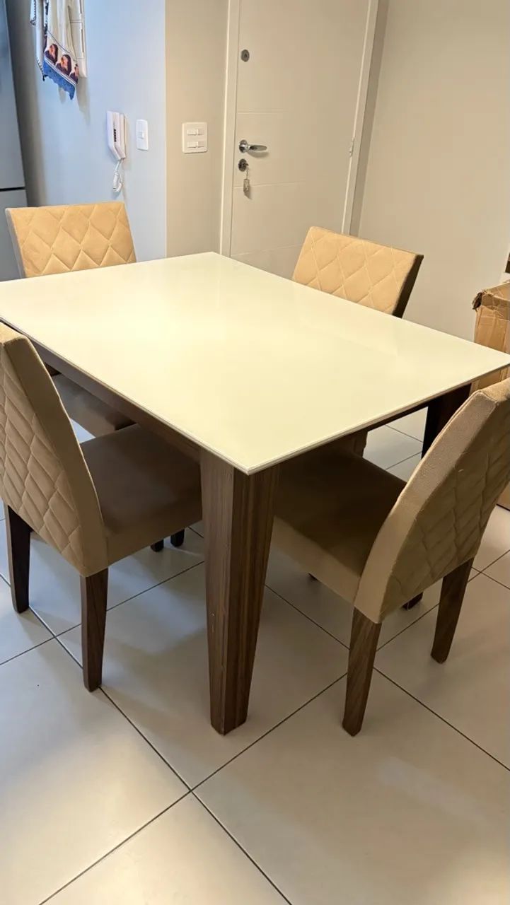 Mesa de jantar 4 lugares com cadeiras - Foto 2