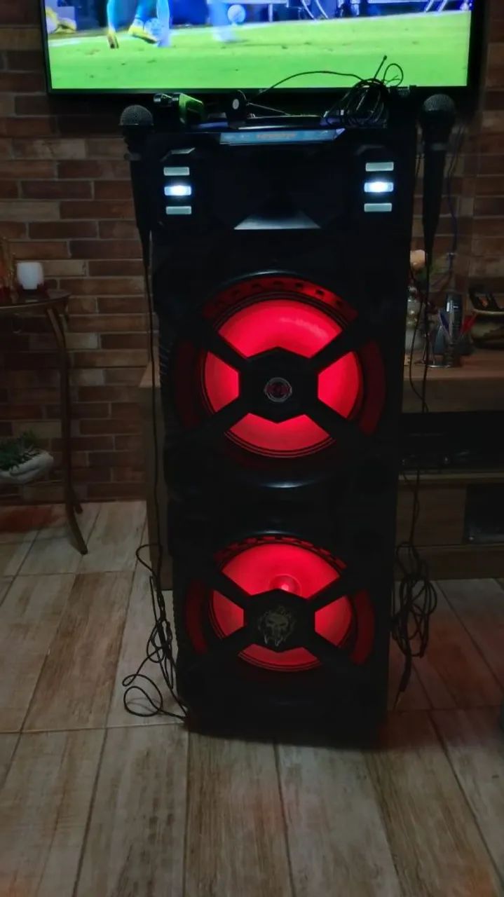 Caixa de Som Amplificada Lenoxx CA-4000 BT 1200W | Bluetooth, USB, SD e Microfone - Foto 2