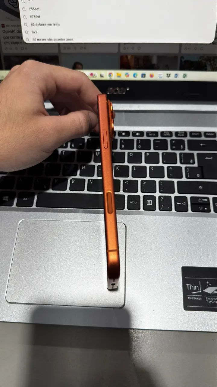 iPhone 17 pro max laranja 100% bateria perfeito estado  - Foto 5