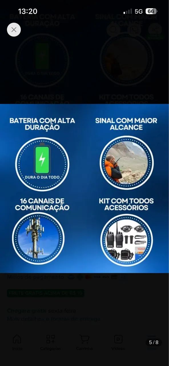 Kit 2 rádios Baofeng novos  - Foto 2