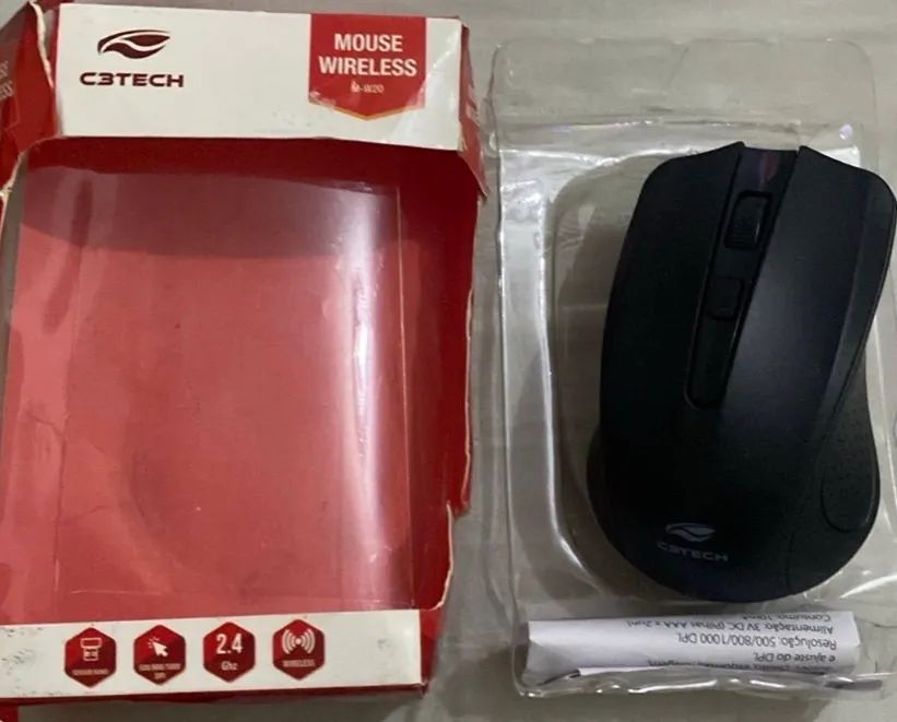 mouse sem fio c3 tech m-w20bk preto preto - Foto 3