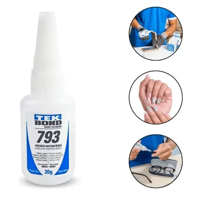  Kit 03 Cola Adesivo Instantâneo 793 20g - TekBond - Foto 3