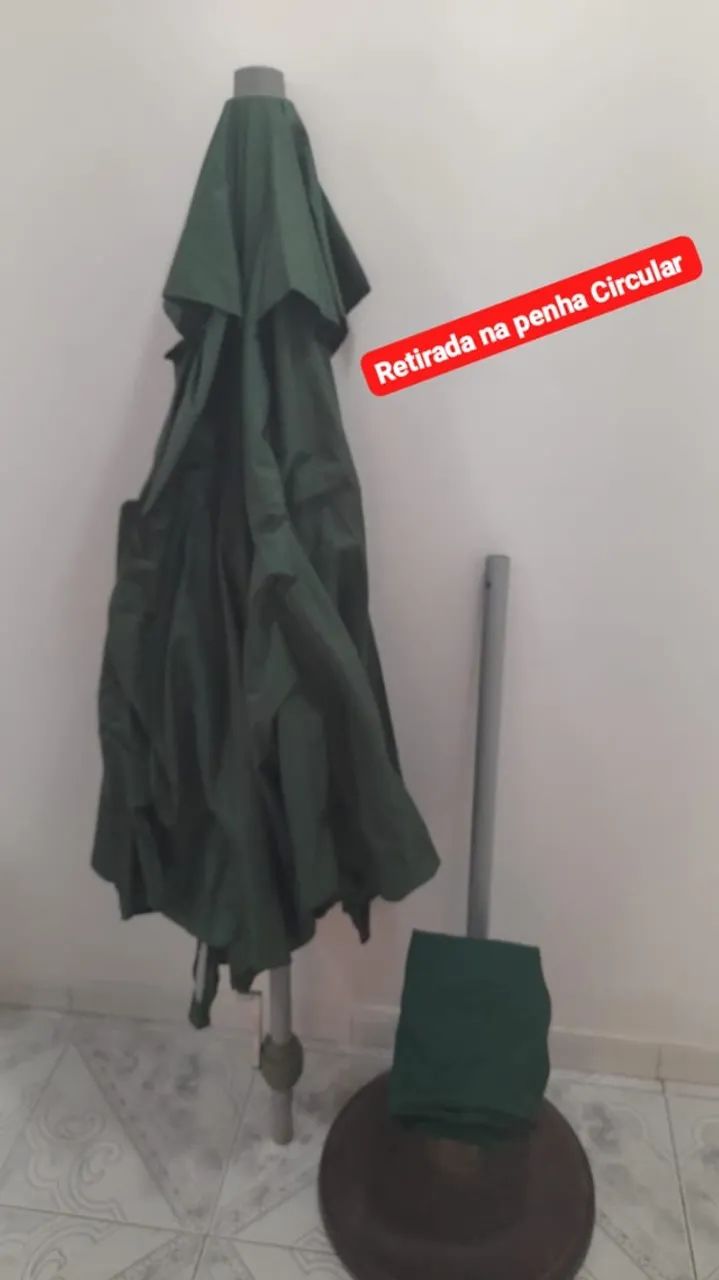 Ombrelone de aluminio com suporte de peso  - Foto 3