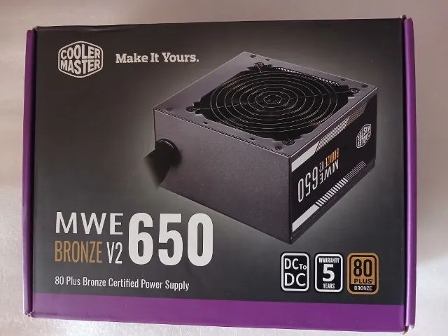 Fonte Cooler Master MWE Bronze V2 650W 80 Plus Bronze com Caixa