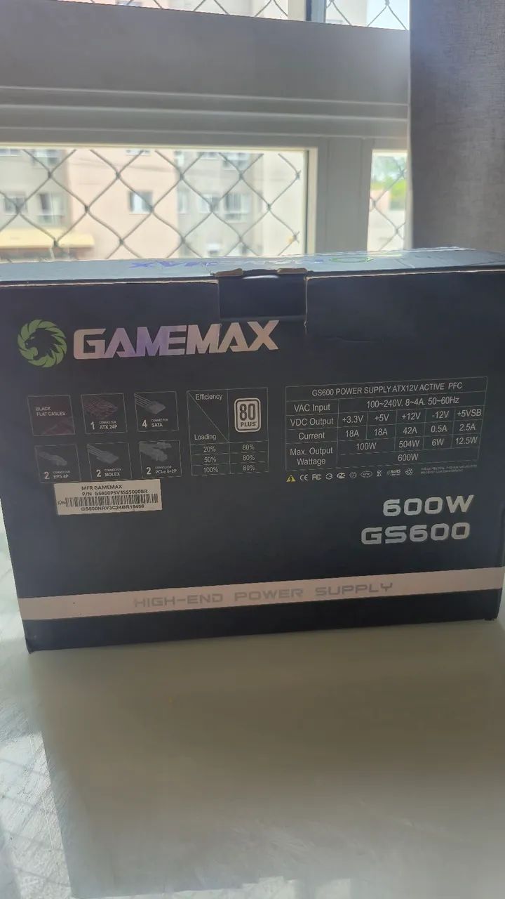 Fonte 600w gamemax nova - Foto 2