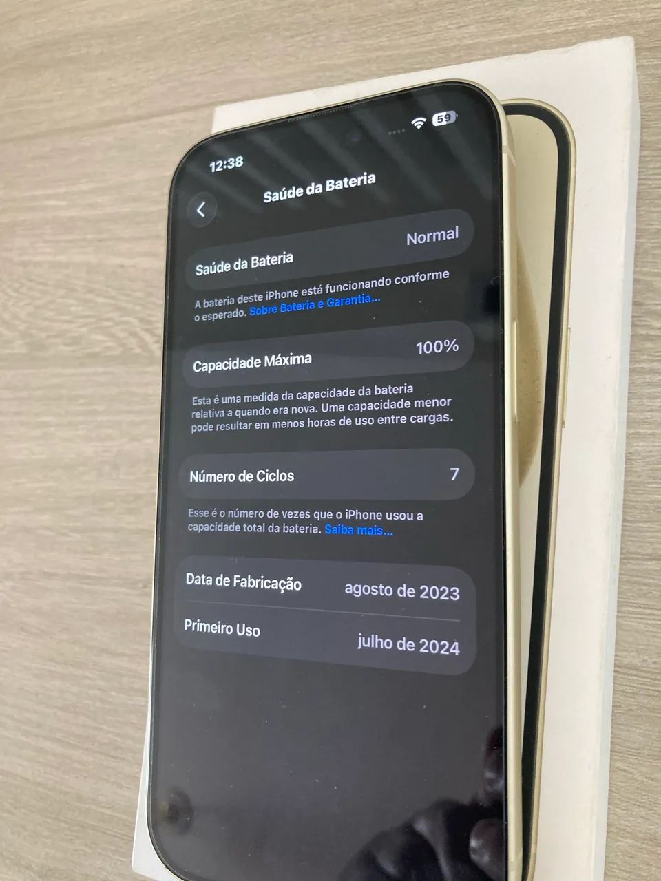 iPhone 15 amarelo 128 gb - Foto 3