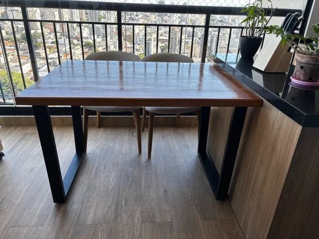 Mesa madeira maciça 120x88.5cm - Foto 3