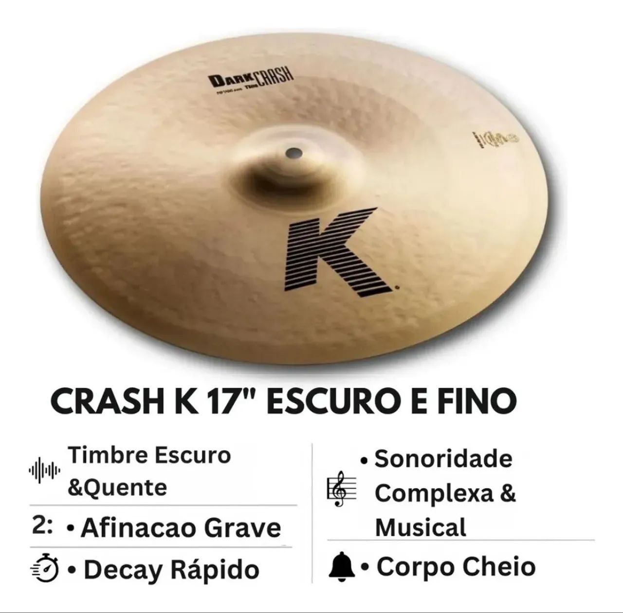 Kit de pratos Zildjian K - Foto 4