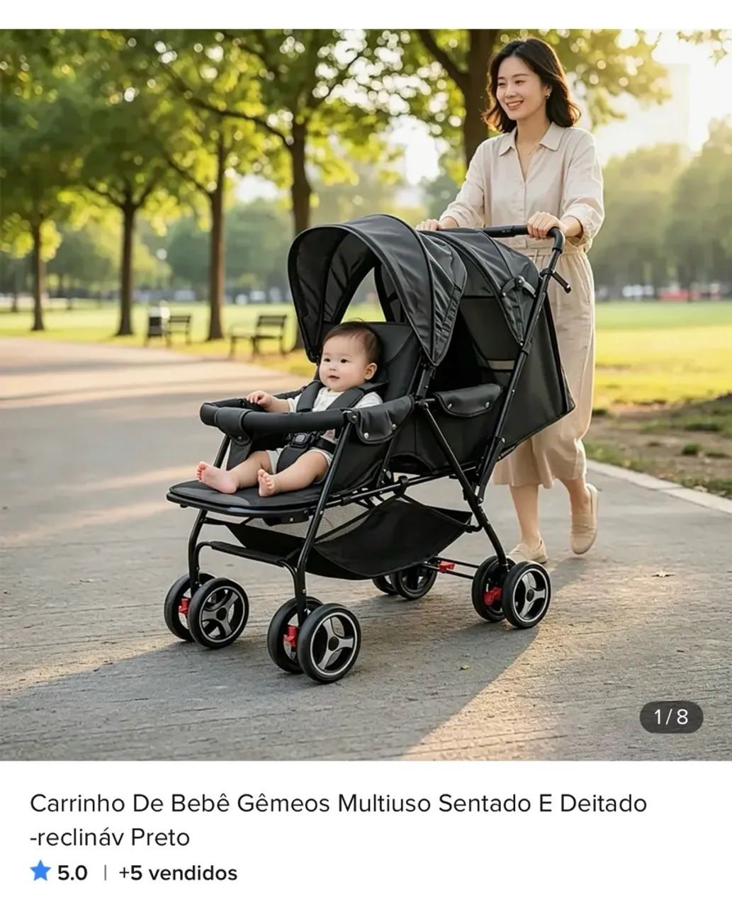 Carrinho de bebê para Gêmeos 