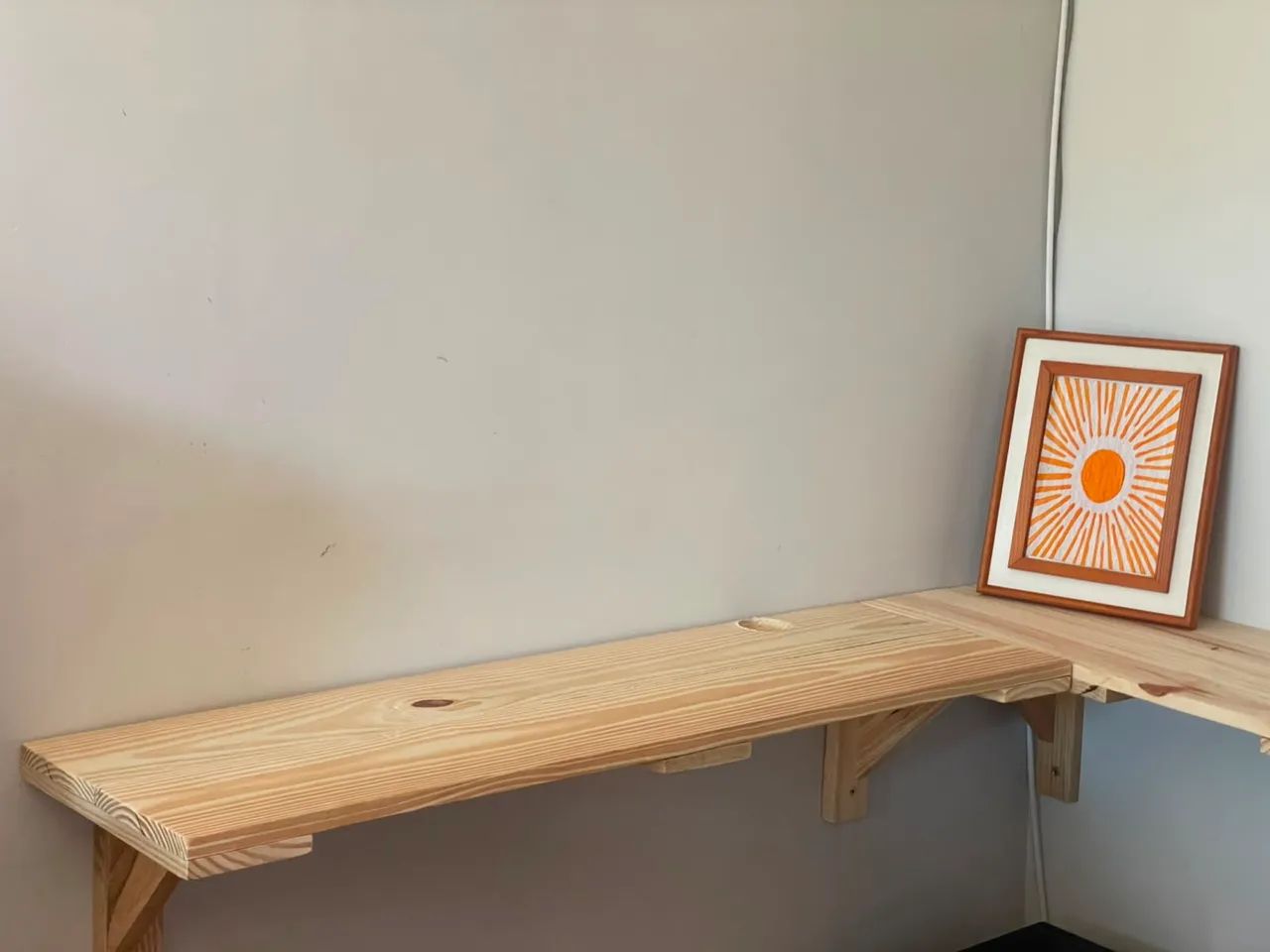 Mesa em L Suspensa 