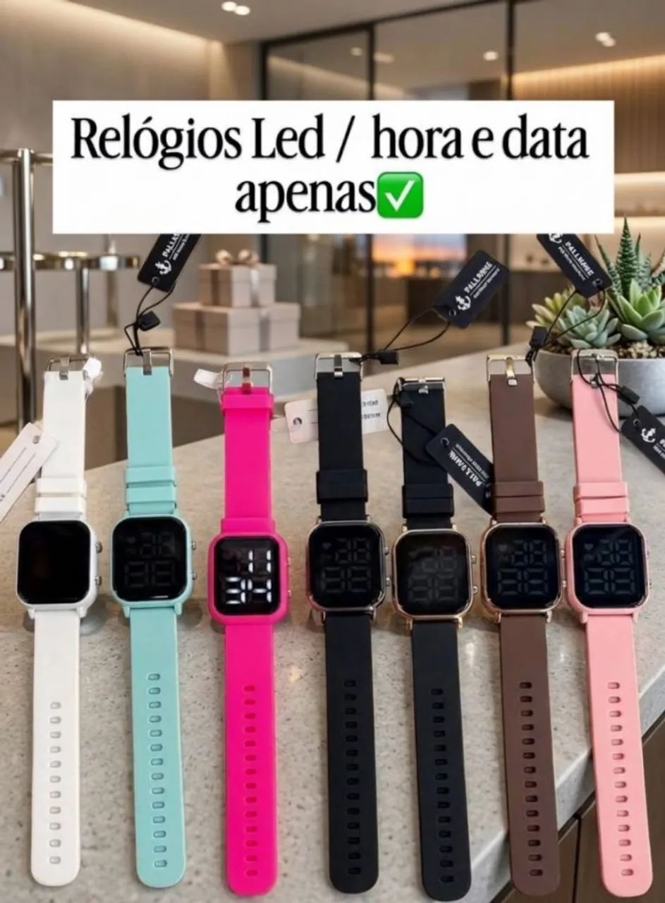Relógios led femininos