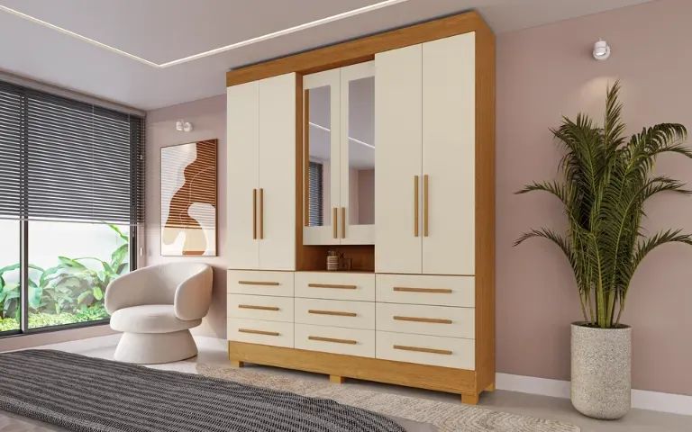 Guarda Roupa 9 Gavetas 100% MDF Débora - Foto 2
