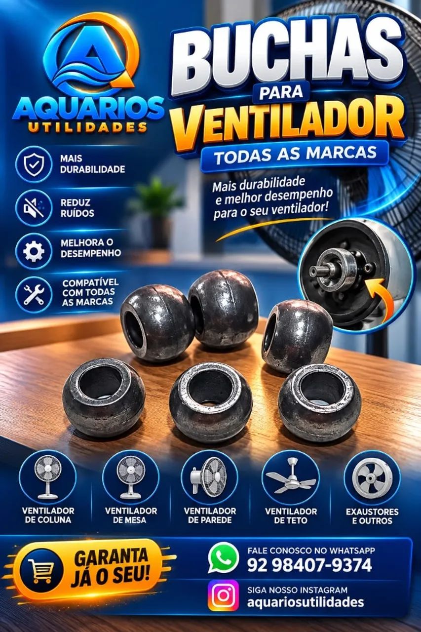 Bucha e Eixo de ventilador no atacado