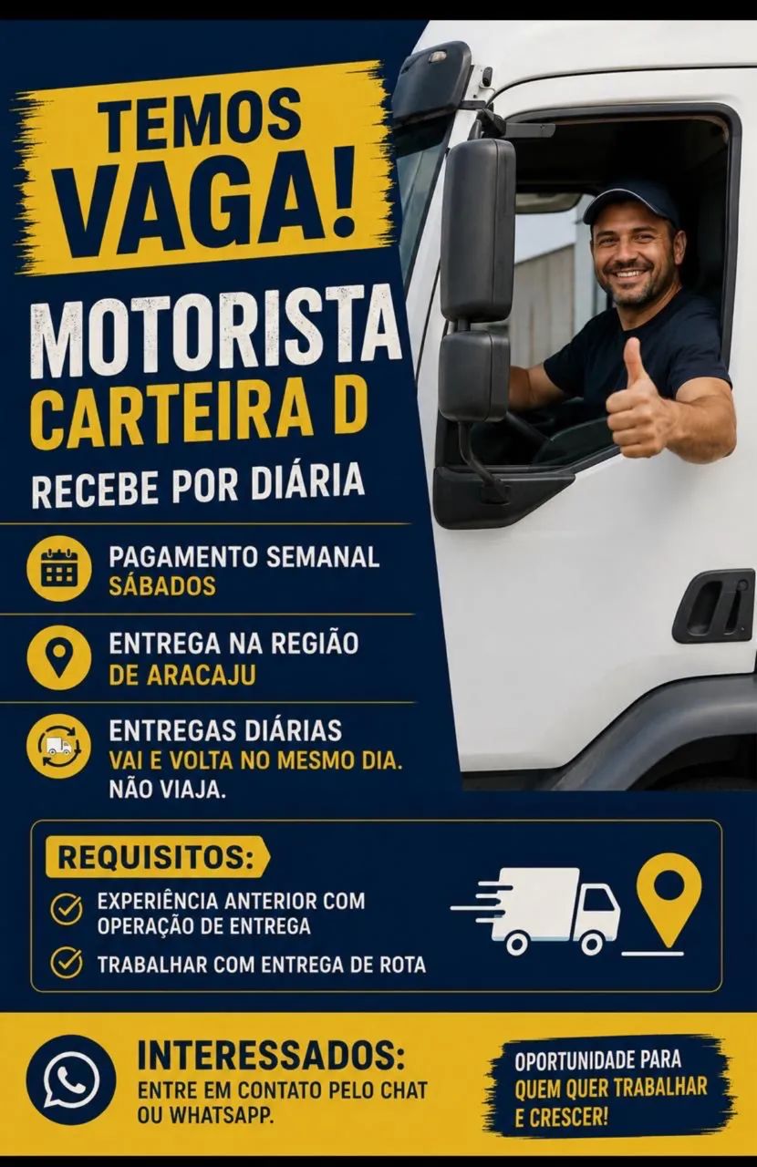 Vaga de Motorista de Entrega