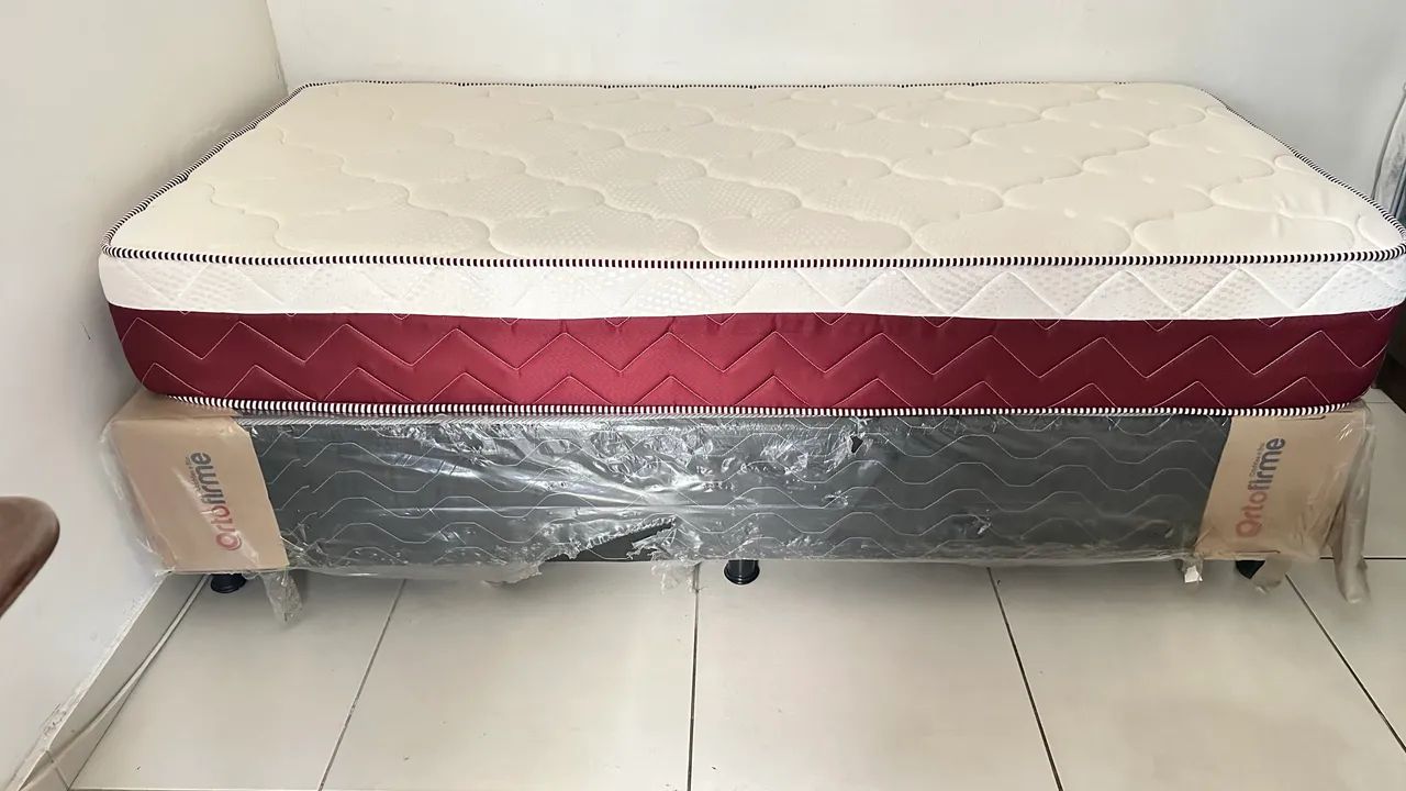 Cama box solteiro molas ensacadas 1.88 x 0.88
