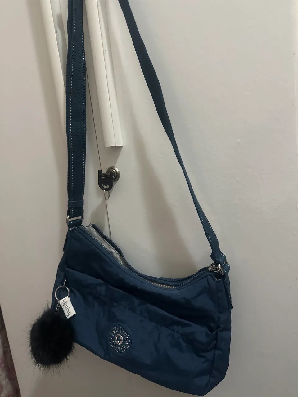 Bolsa de ombro kipling azul (true blue)