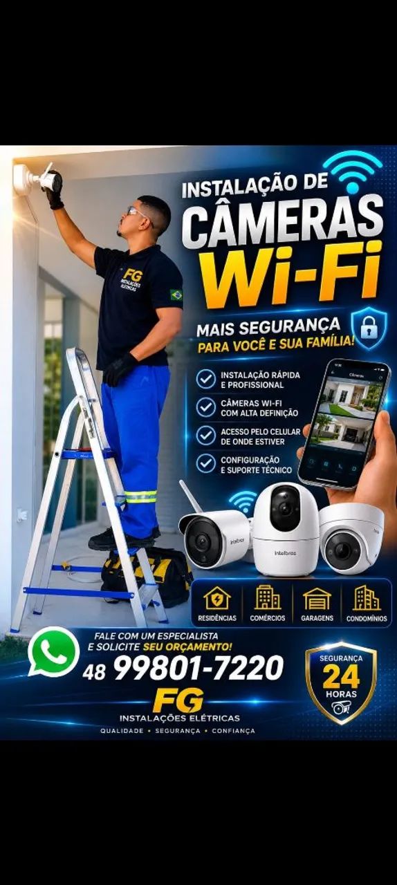 Instalação de câmeras wifi