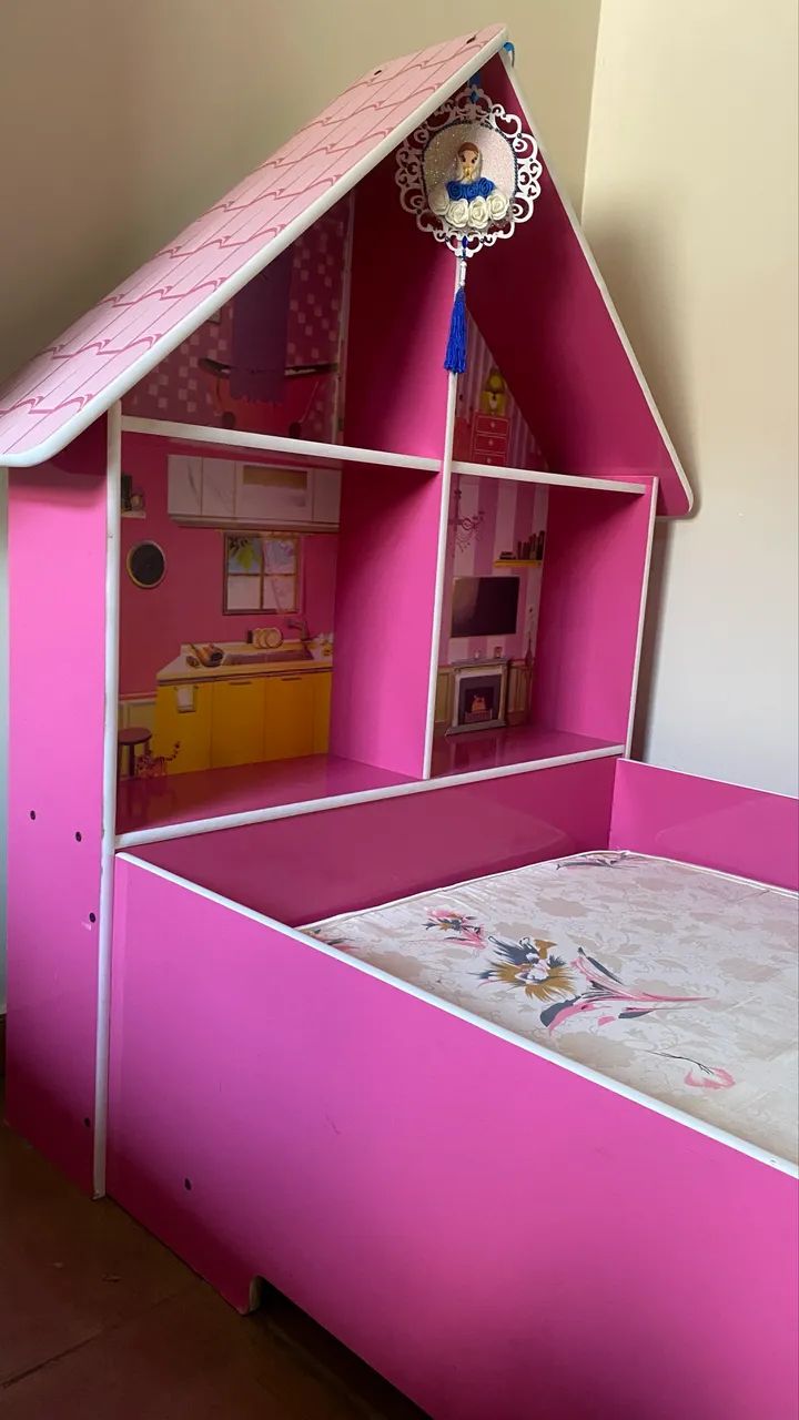 Cama Infantil Casinha Rosa ? - Foto 5