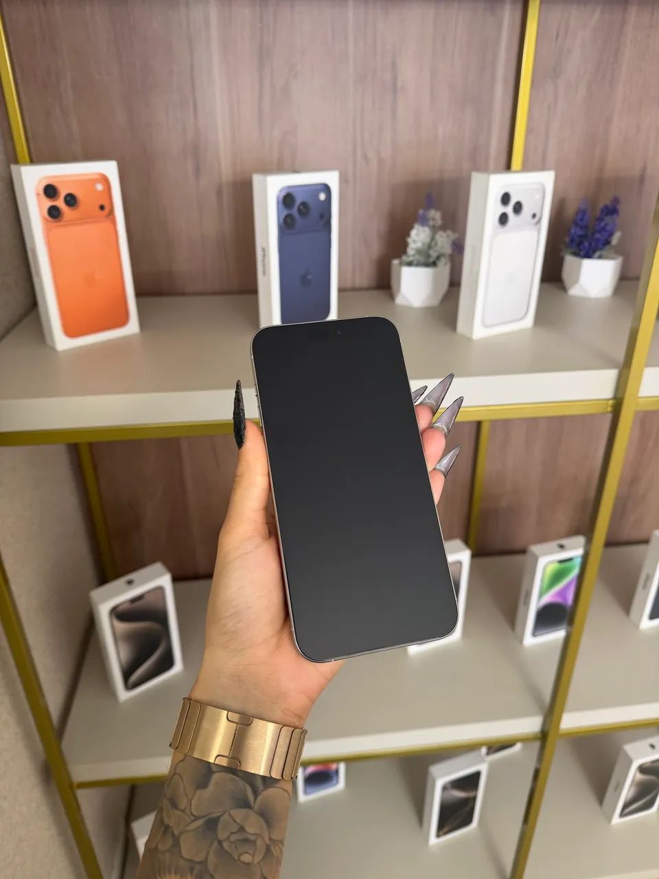 iPhone 15 Pro Max Titânio Branco - Foto 5