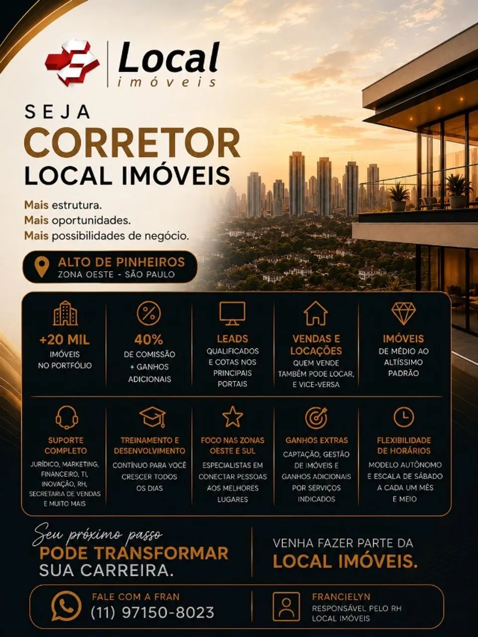 Corretor de imóveis - Zona Oste de SP