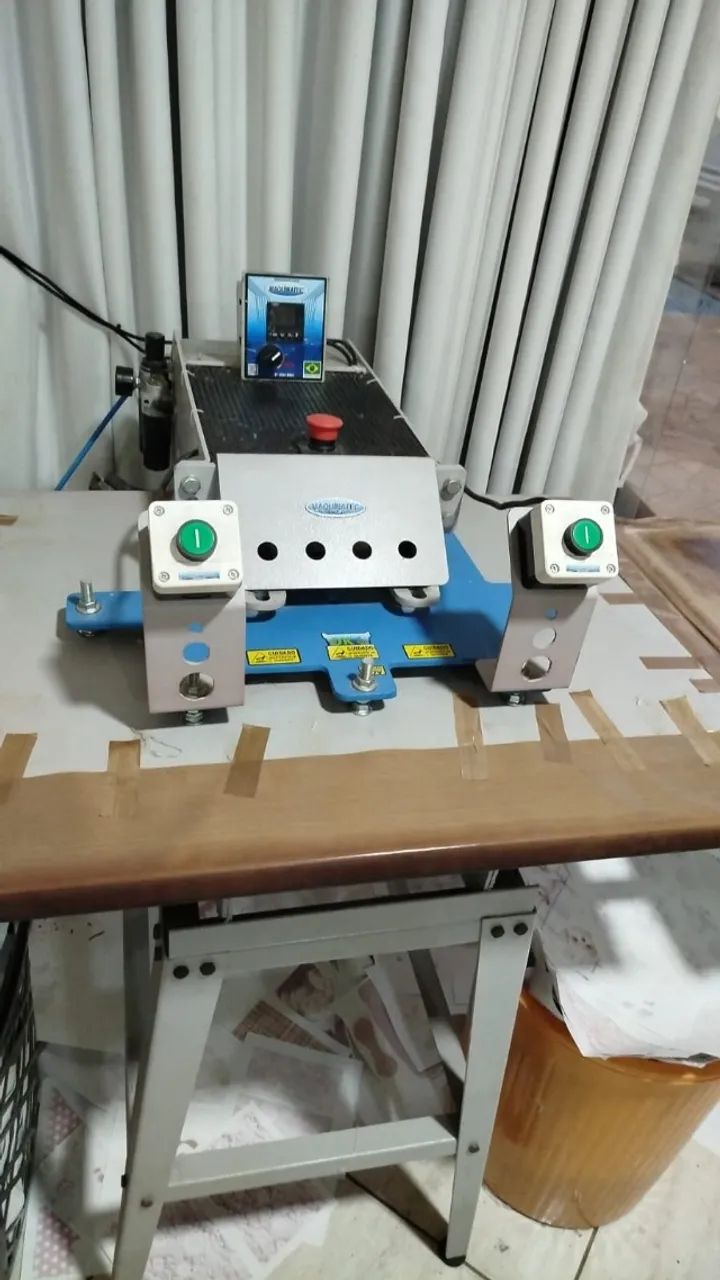 PRENSA TÉRMICA PNEUMÁTICA DUAS BANDEJAS 85X65 - Foto 5