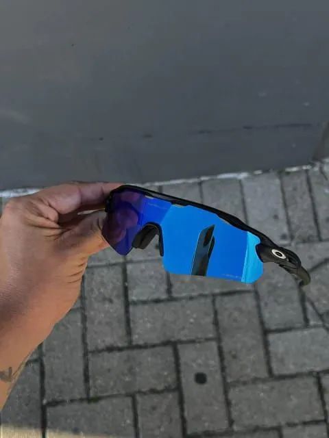 Óculos Oakley Estilo Esportivo Lente Azul