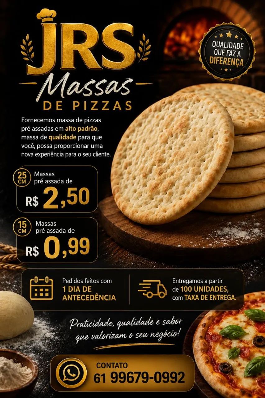Massas de pizzas 