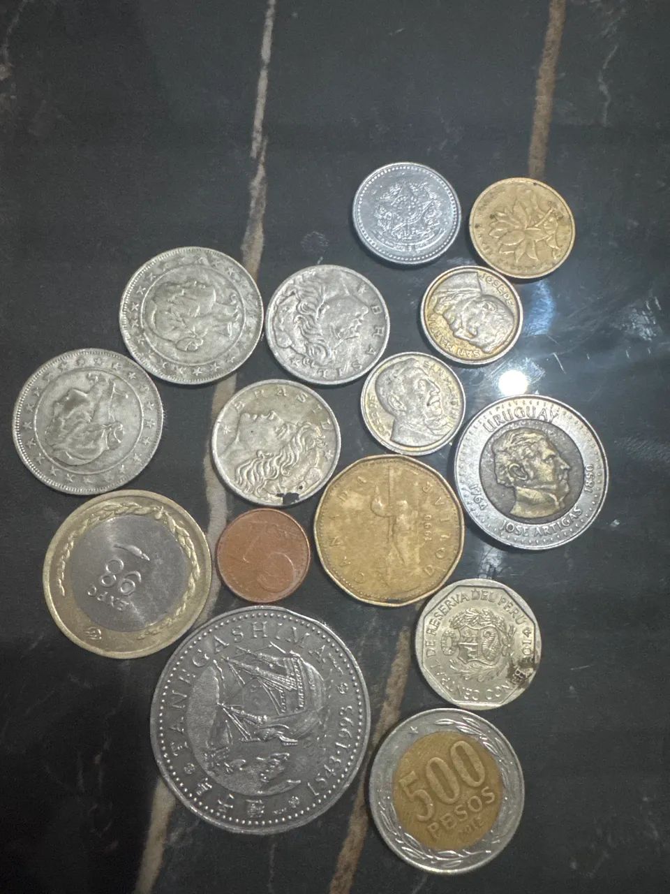 Moedas algumas de prata