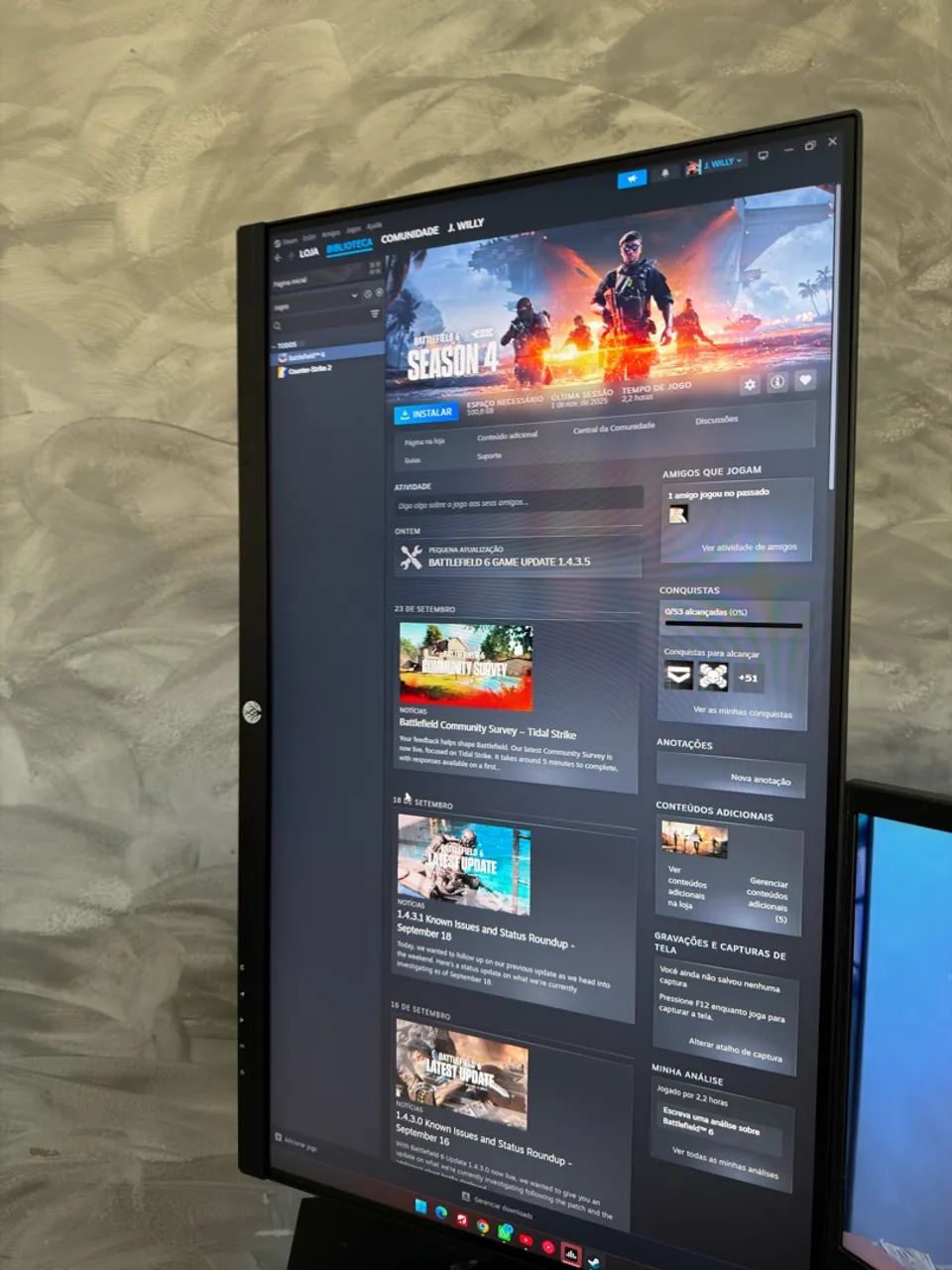 Vendo monitor profissional 25 polegadas 144hz  - Foto 5